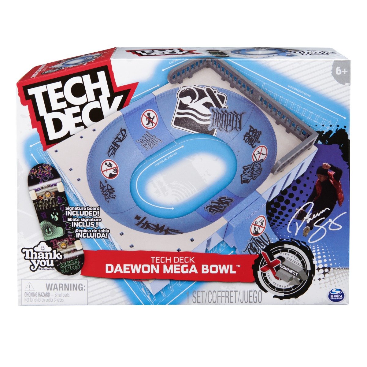 Set de joaca cu skateboard, Tech Deck, Daewon Mega Bowl, 6066909