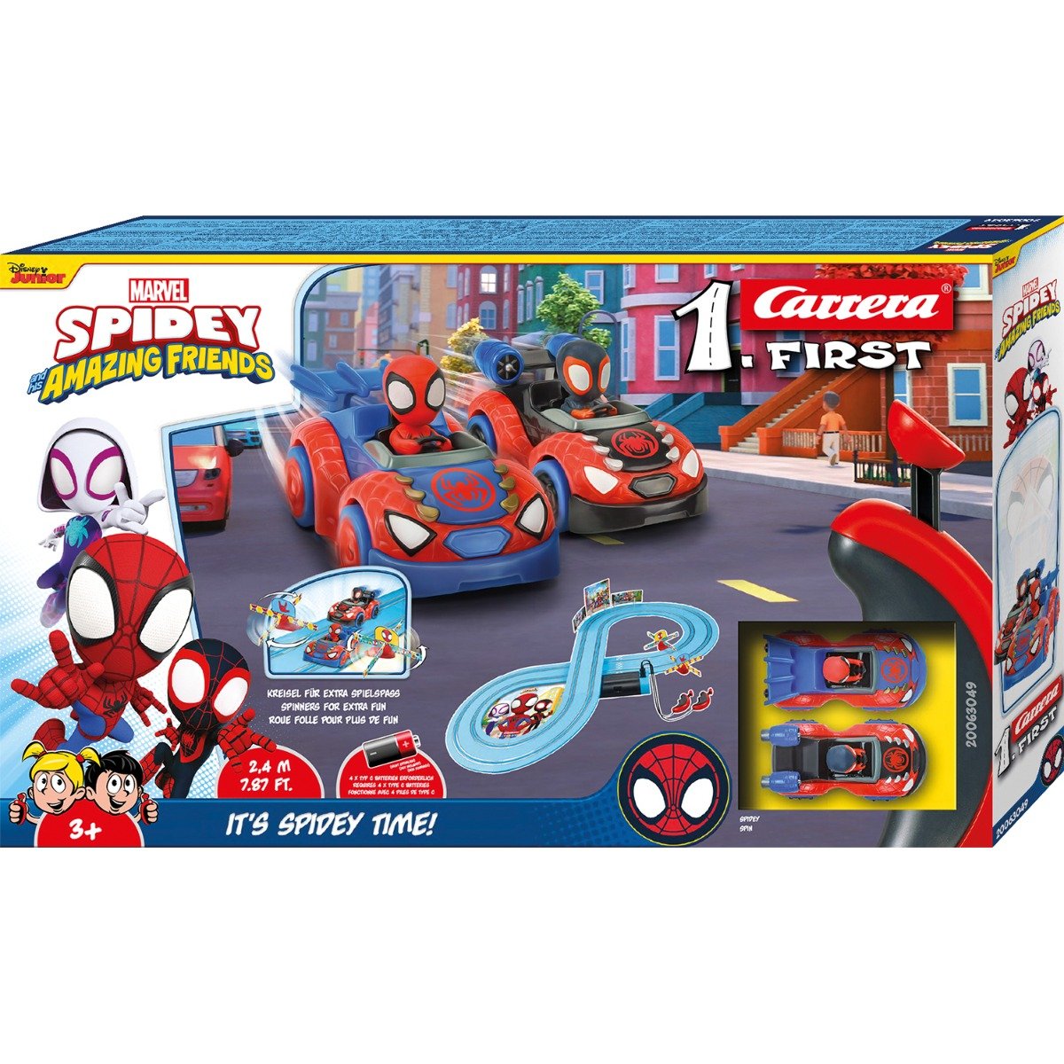 Set pista de curse cu 2 masinute, Carrera, Spidey Amazing Friends