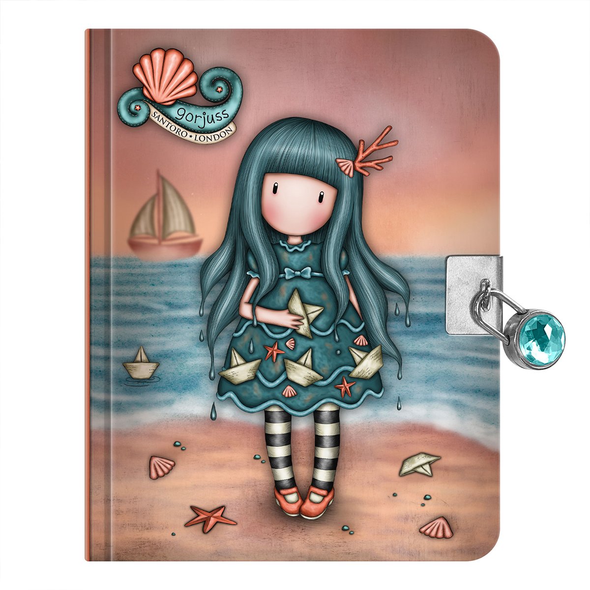Jurnal cu lacat Gorjuss, Washed Ashore, 312 pagini