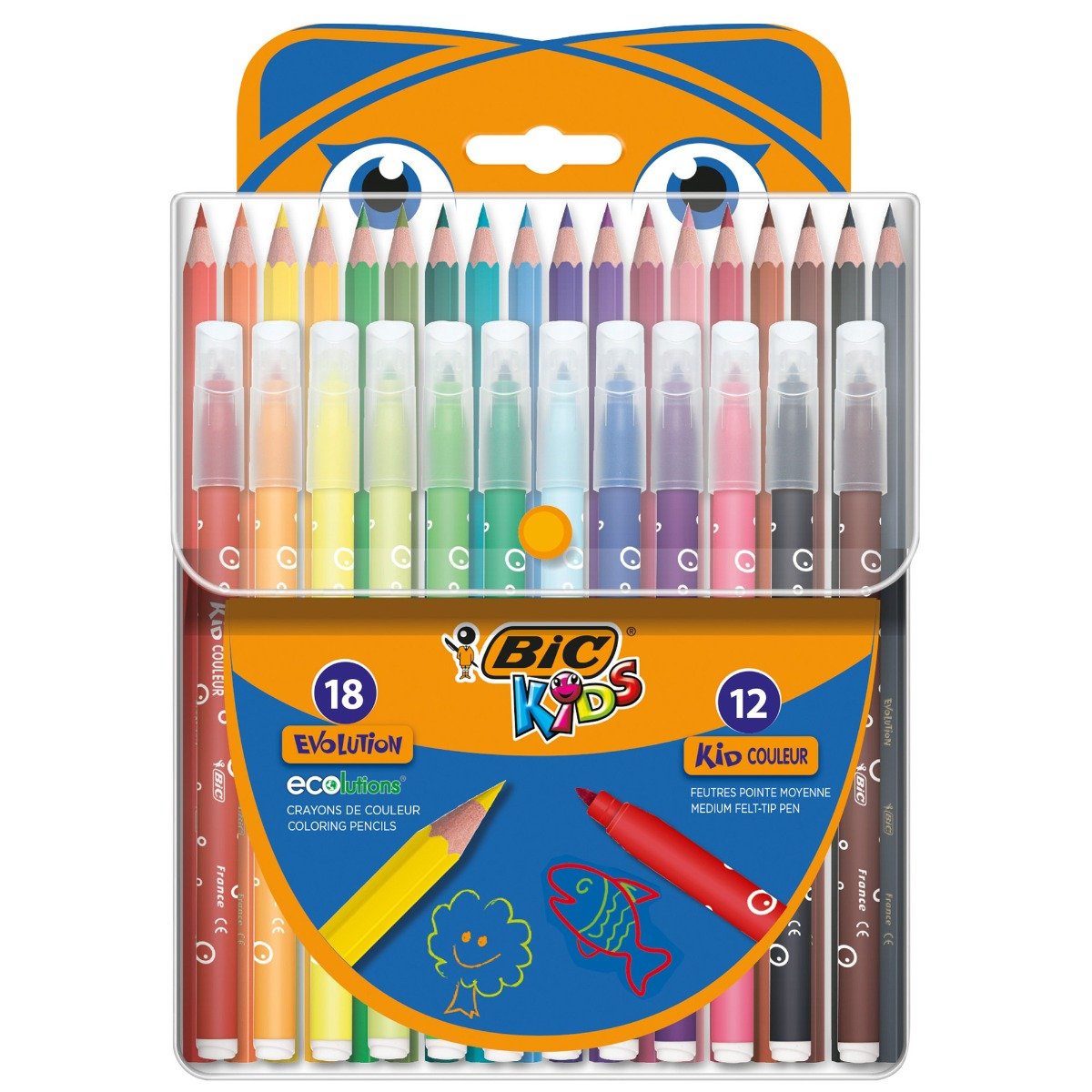Set de colorat, Bic Evolution 18 creioane si 12 markere Rechizite si accesorii 2023-09-21