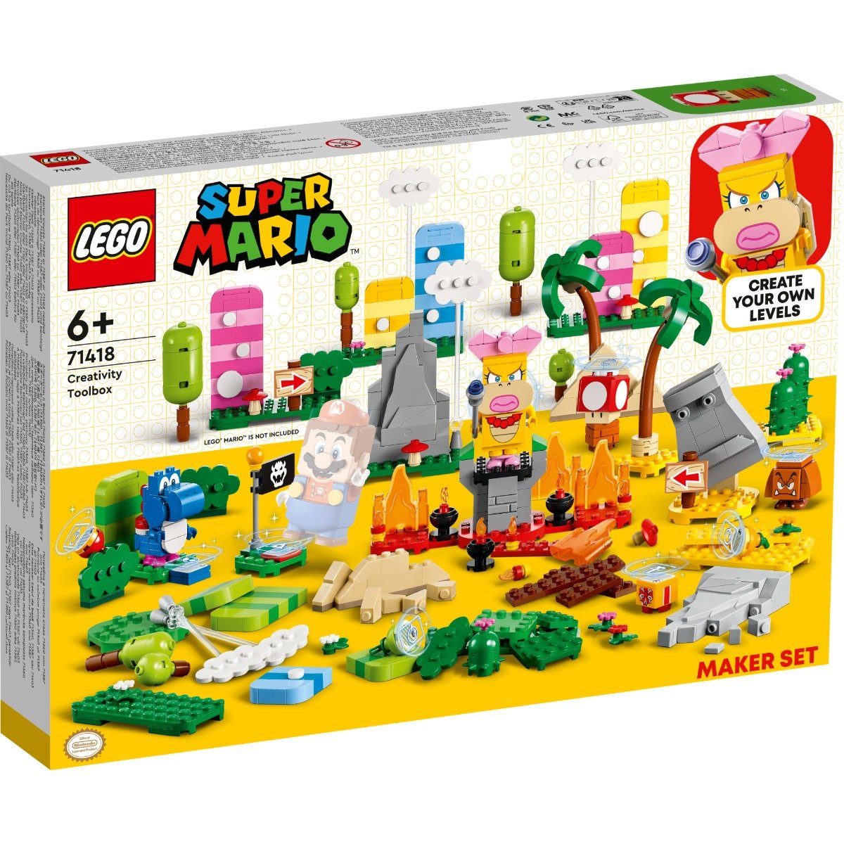 LEGO® Super Mario – Set de creator Cutia de unelte pentru Creativitate (71418) (71418) imagine 2022 protejamcopilaria.ro