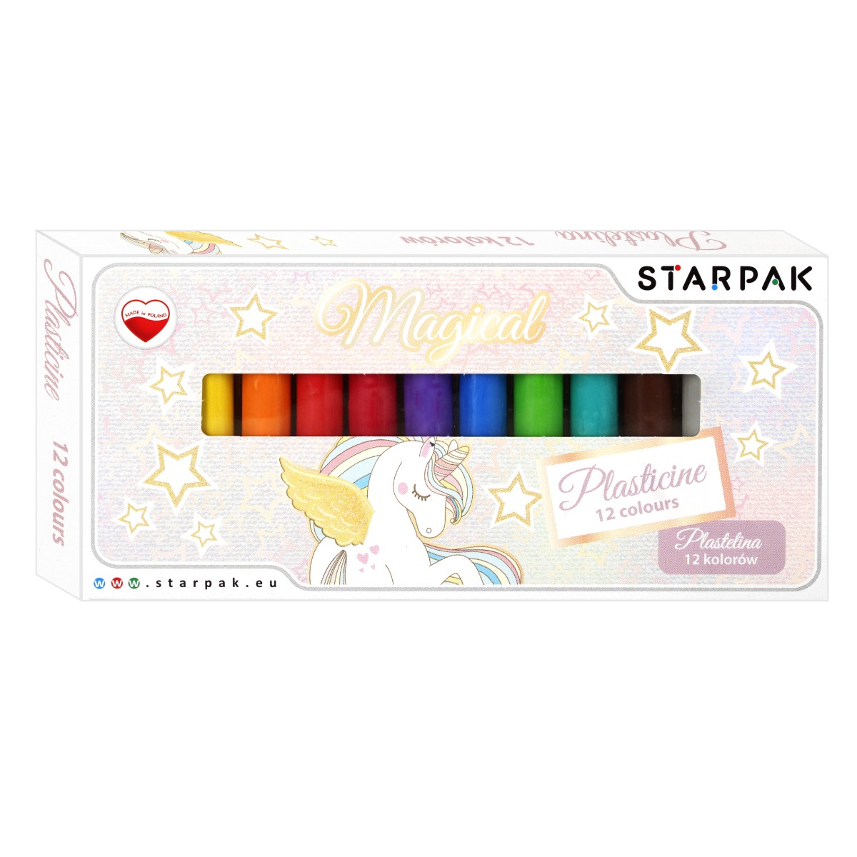 Set plastilina Starpak, Unicorn, 12 culori