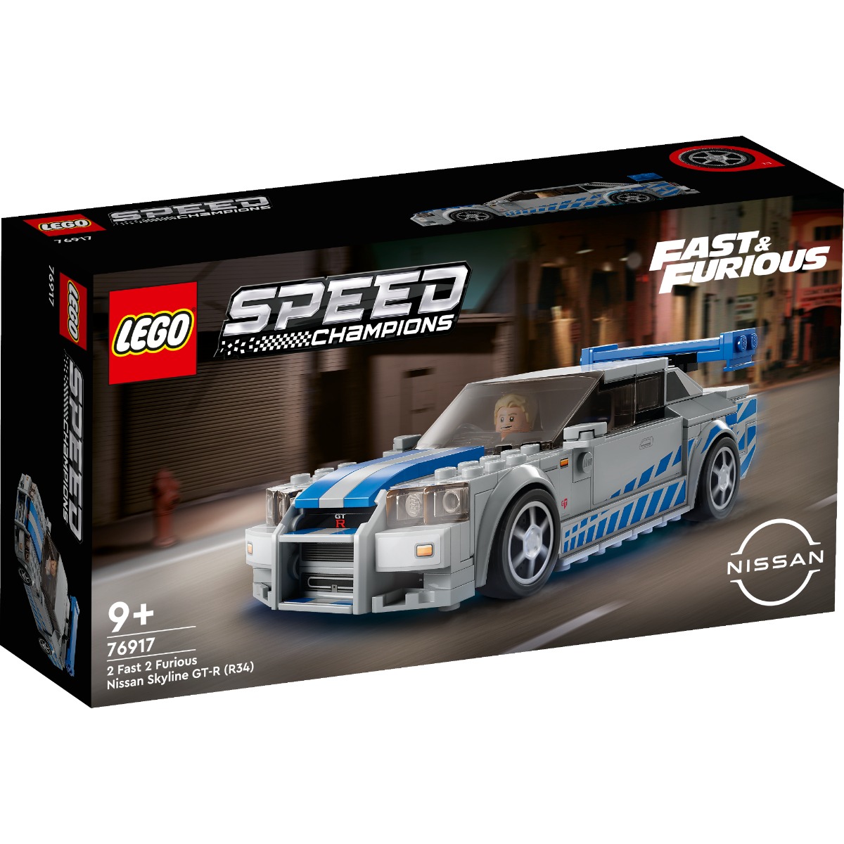 LEGO® Speed Champion - Nissan Skyline GT-R (R34) Mai furios, mai iute (76917)