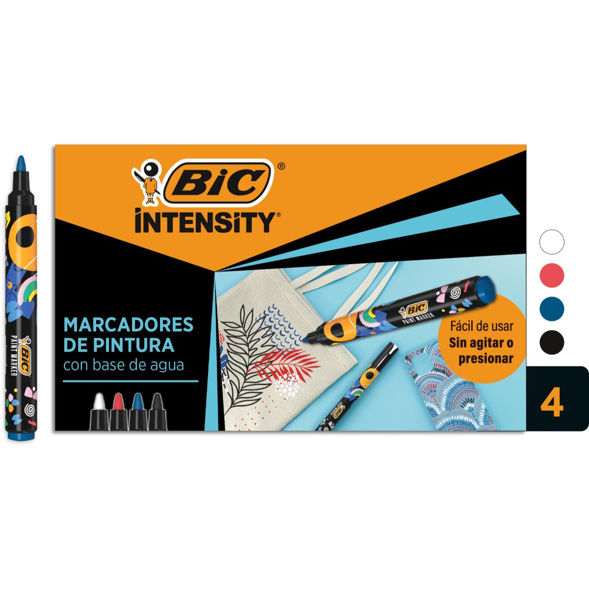 Set 4 markere cu vopsea, Bic, Intensity
