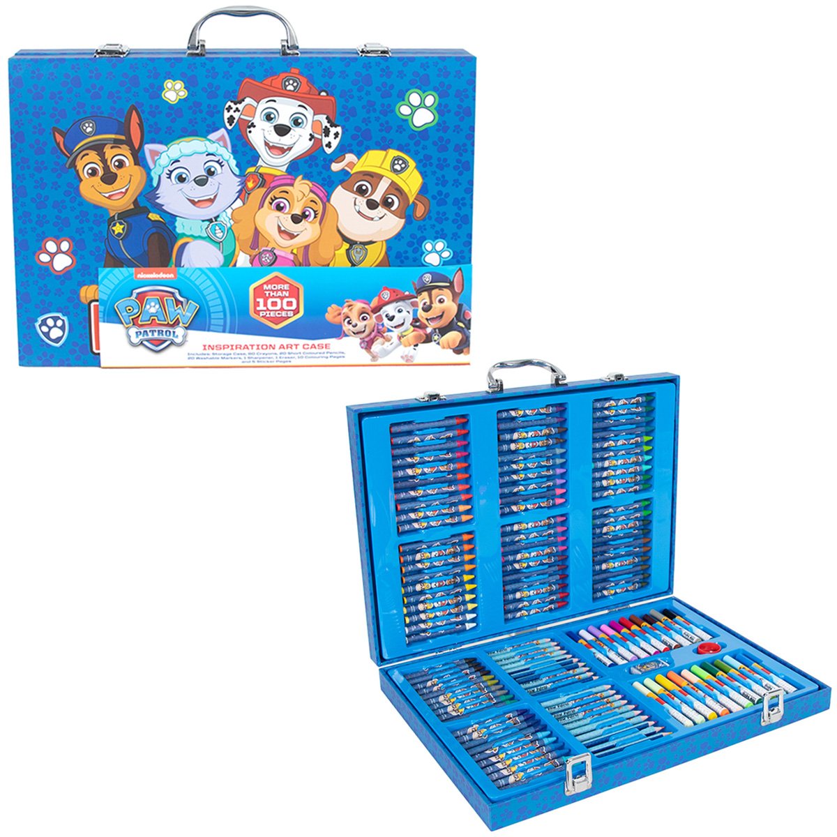 Set de colorat in trusa, Paw Patrol, 137 piese