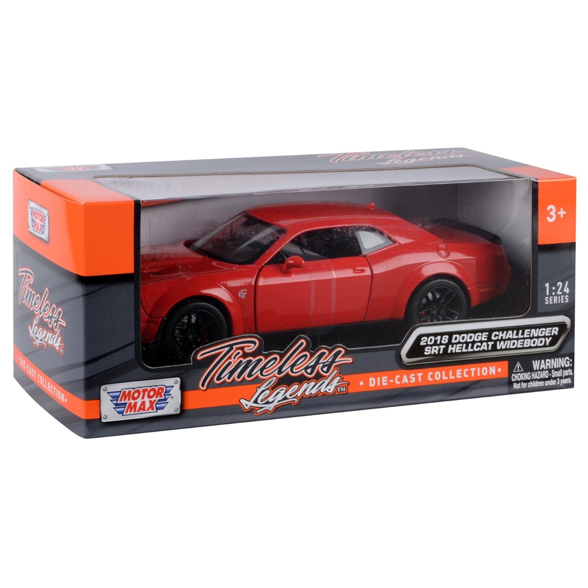 Masinuta metalica, Motormax, 2018 Dodge Challenger SRT Hellcat Widebody, 1:24