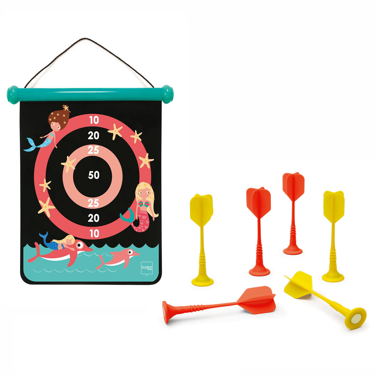 Joc darts magnetic 2 fete, Scratch, Sirena, Mediu Darts imagine noua responsabilitatesociala.ro