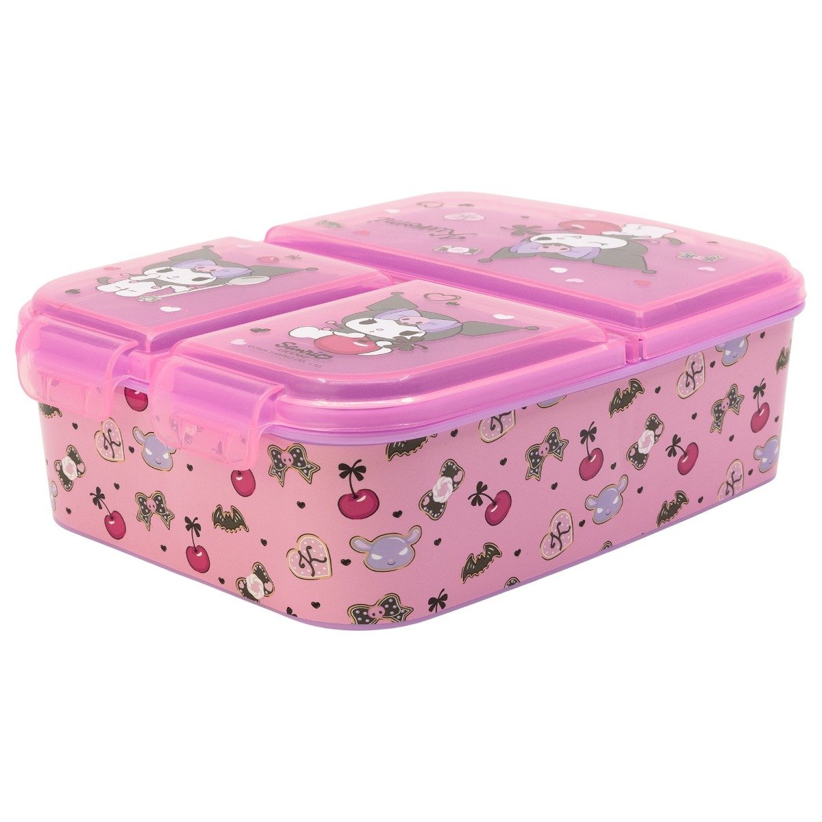 Caserola pentru pranz cu 3 compartimente, Kuromi