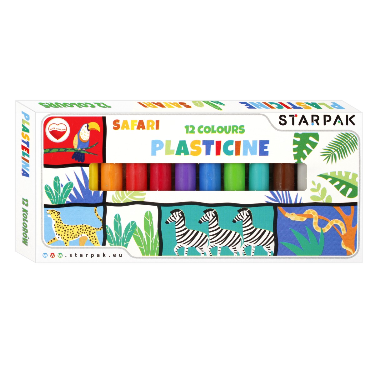 Set plastilina Starpak, Safari, 12 culori
