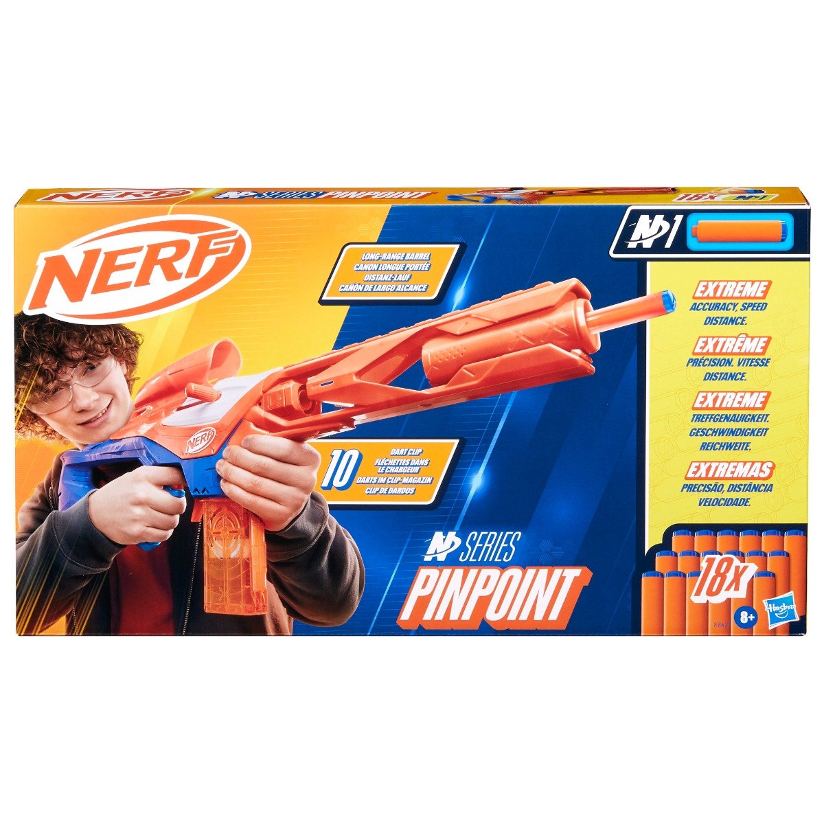 Blaster cu 18 sageti din spuma, Nerf, N1 Series, Pinpoint Sight