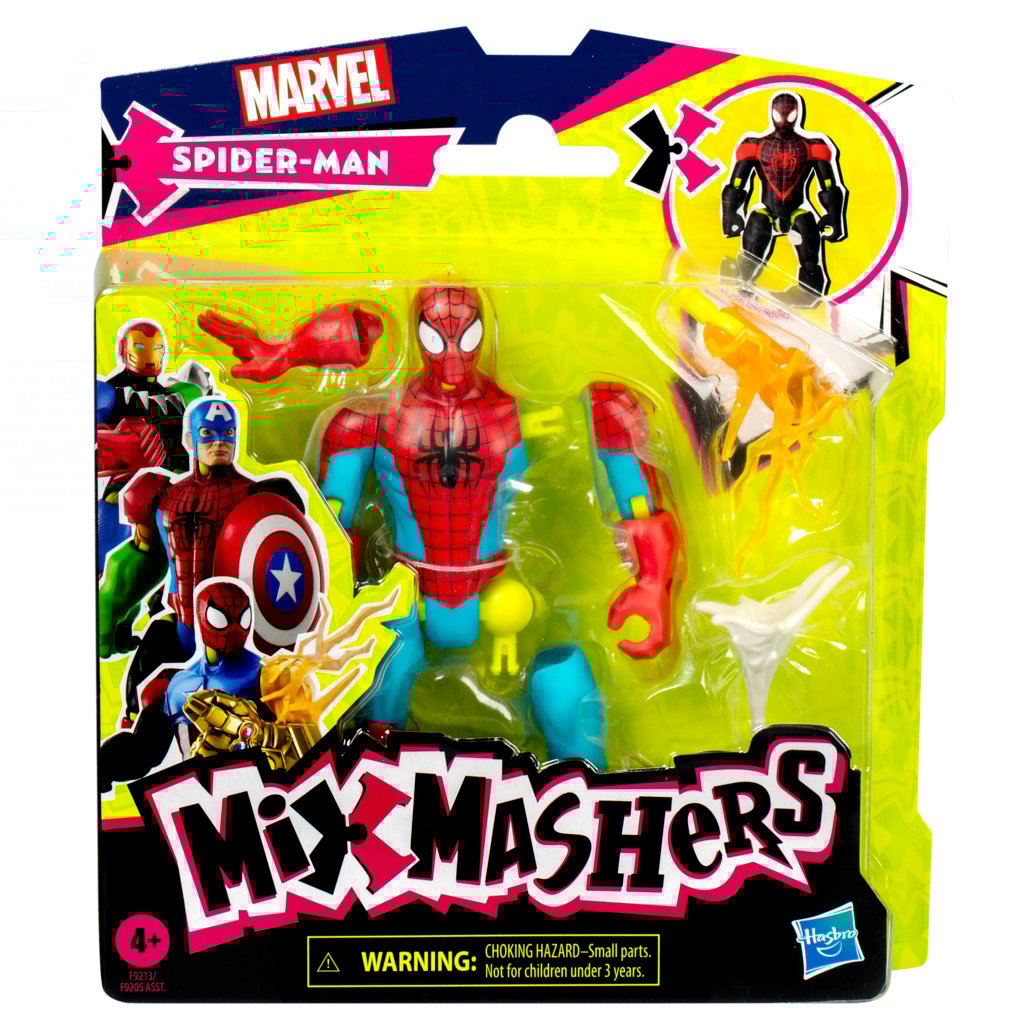 Figurina cu accesorii, Marvel Spiderman, Mixmashers, Spider-Man, F9213
