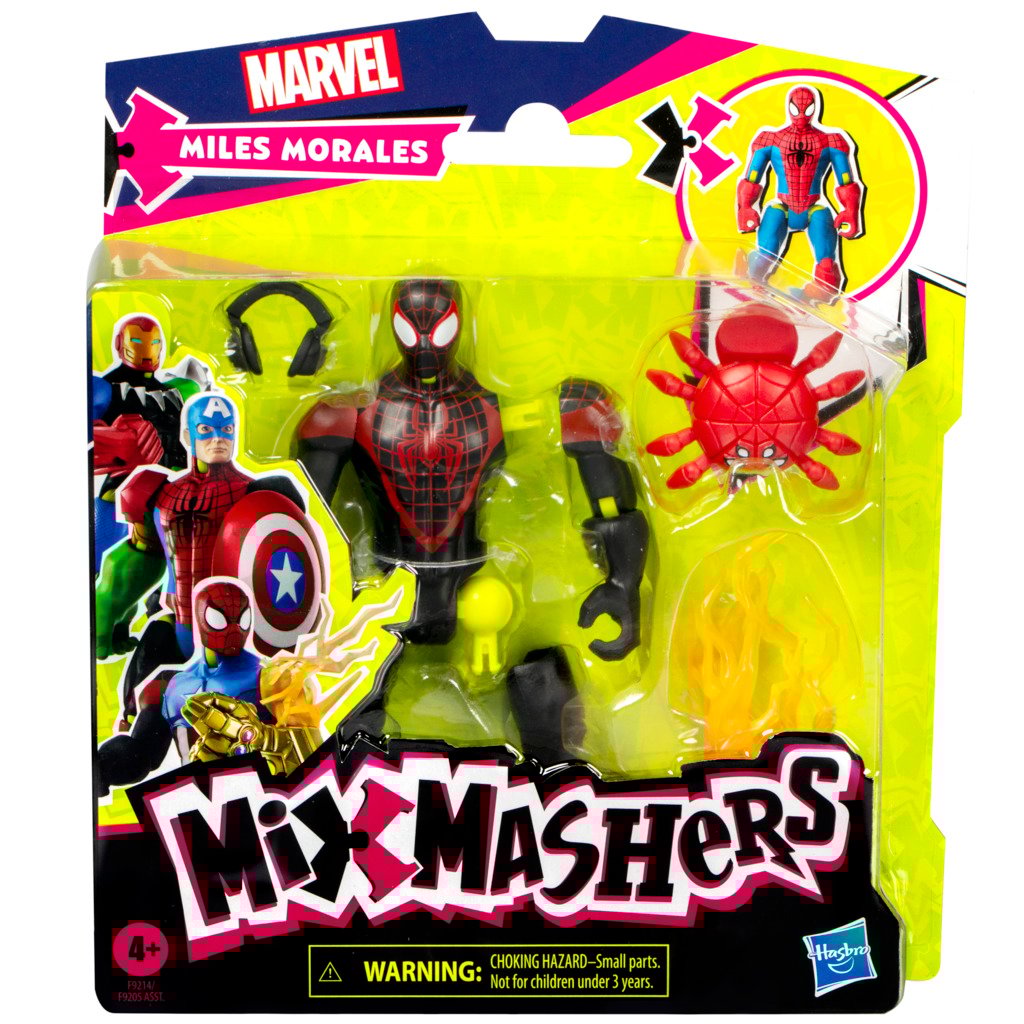 Figurina cu accesorii, Marvel Spiderman, Mixmashers, Miles Morales, F9214