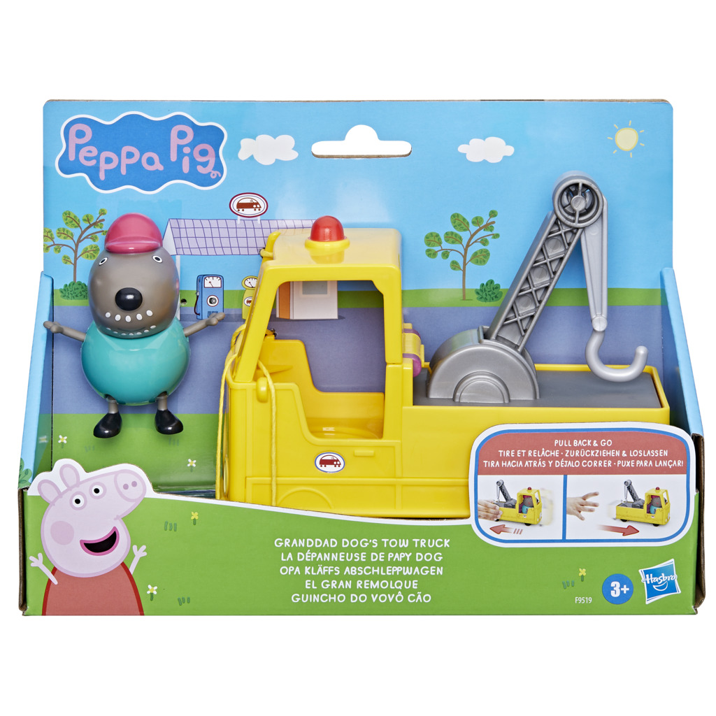 Set figurina si camion cu macara, Peppa Pig, Granddad Dog, F9519