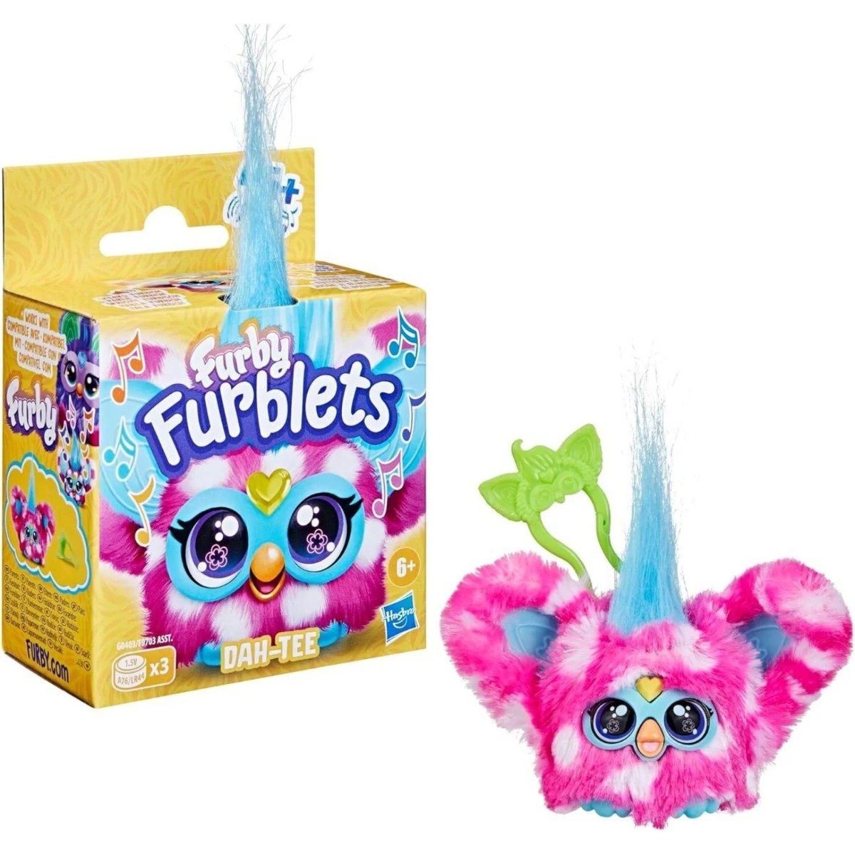 Jucarie de plus interactiva, Furby Furblets, Dah-Tee, 5 cm