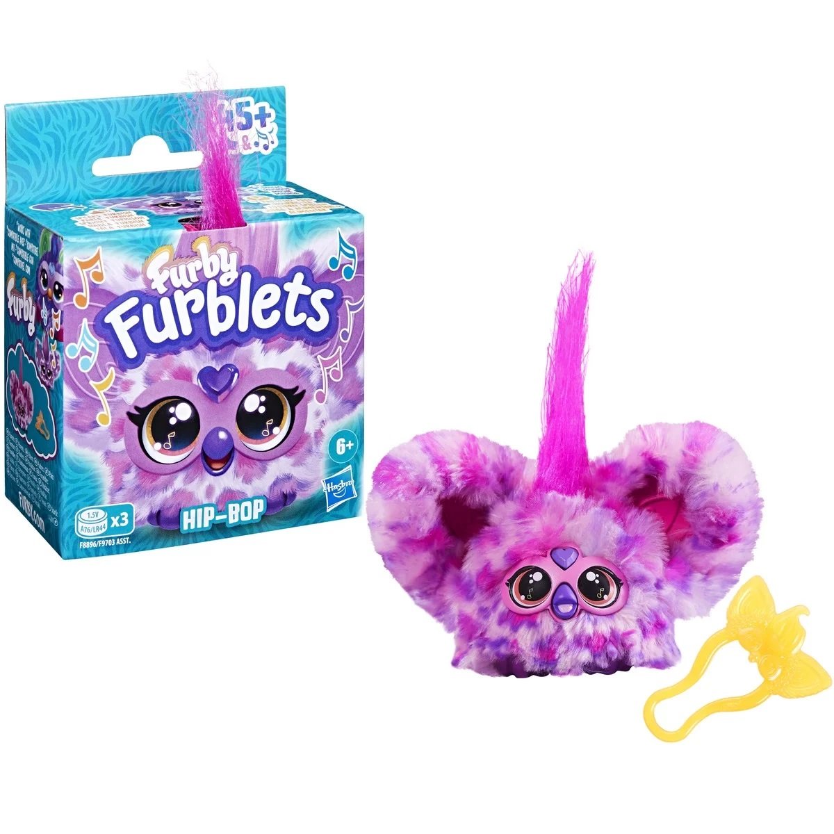 Jucarie de plus interactiva, Furby Furblets, Hip-Bop, 5 cm