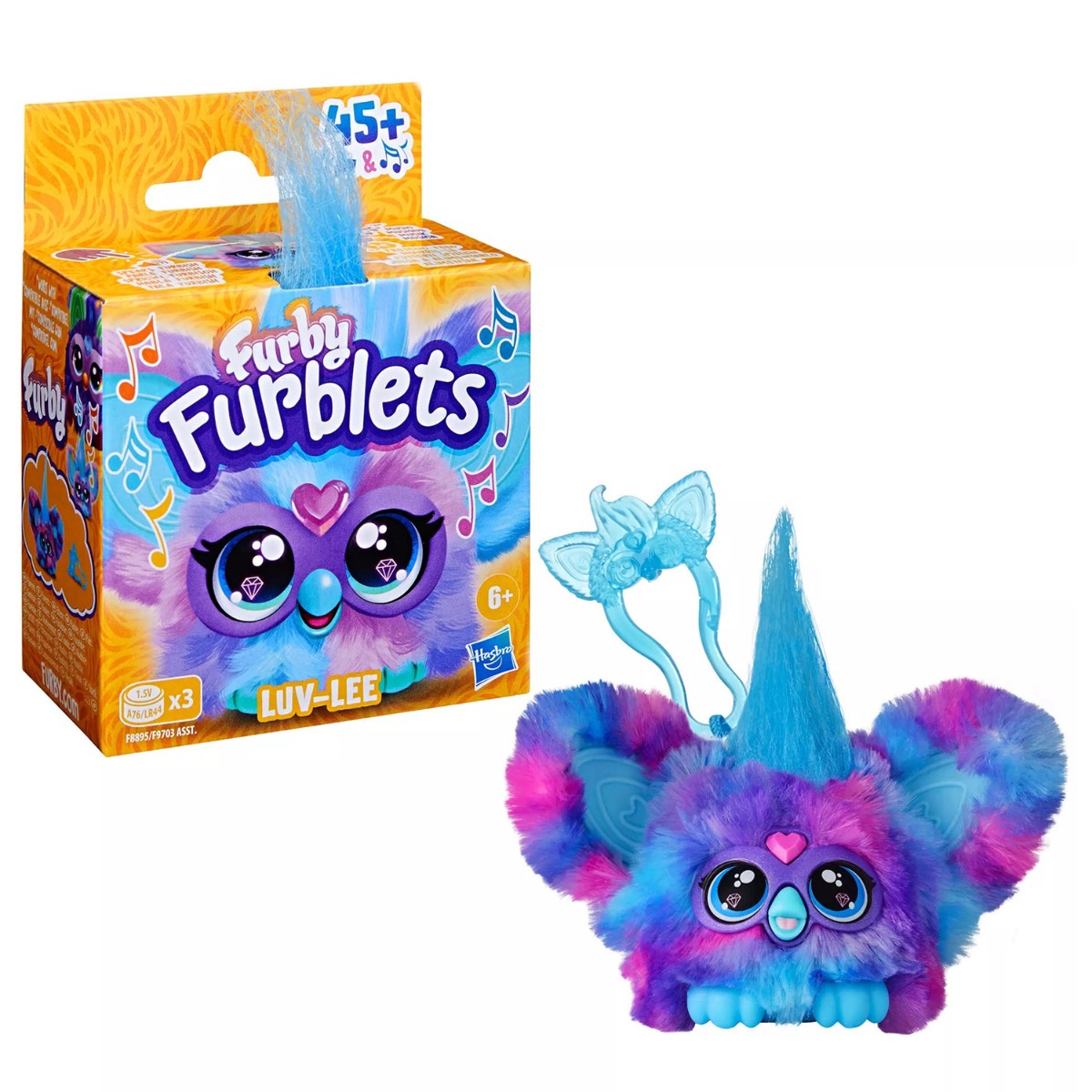 Jucarie de plus interactiva, Furby Furblets, Luv-Lee, 5 cm