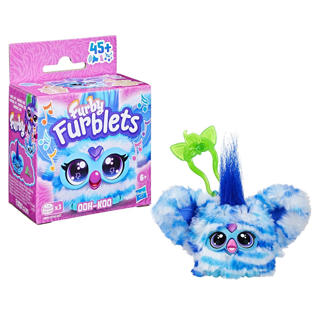Jucarie de plus interactiva, Furby Furblets, Ooh-Koo, 5 cm