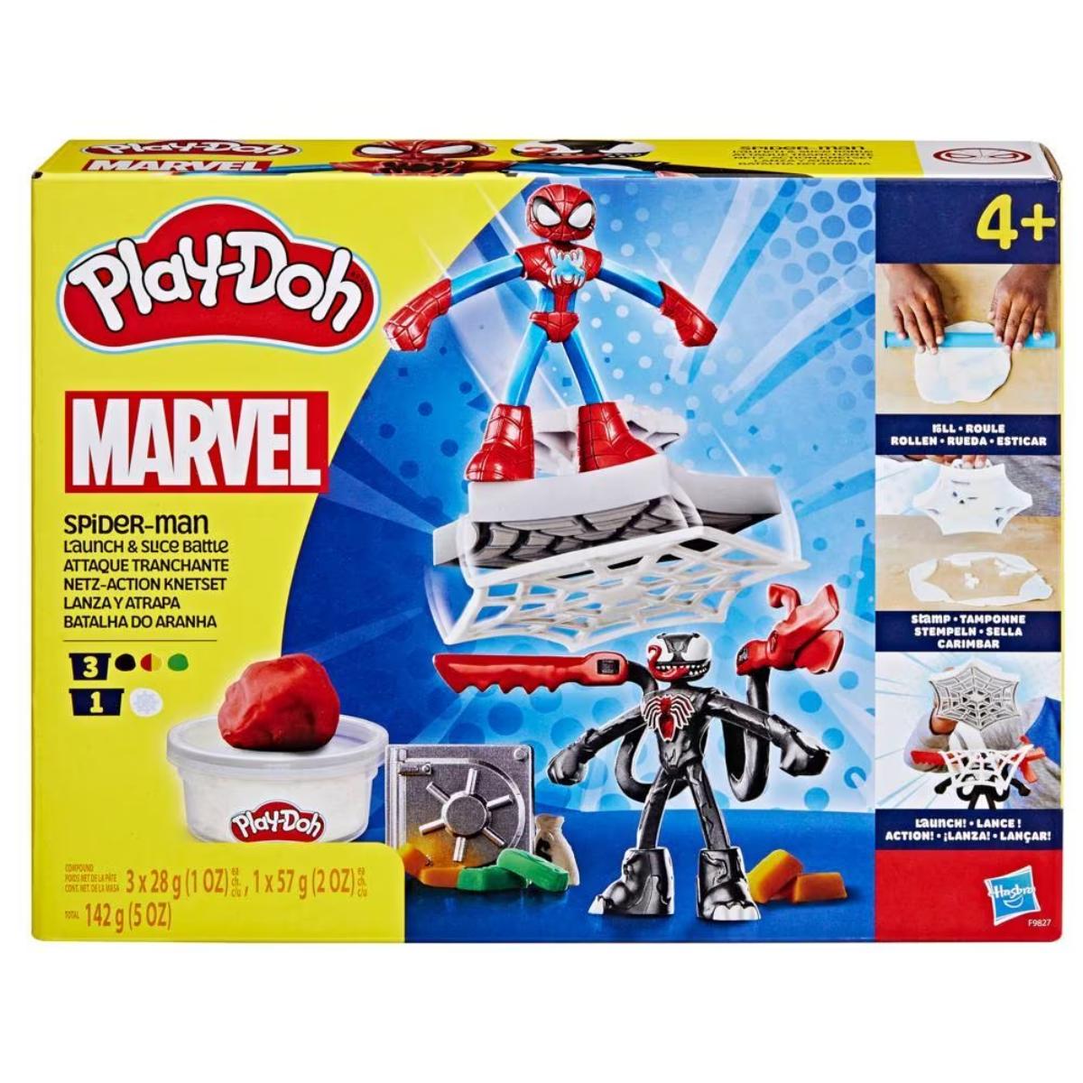 Set de joaca cu 2 figurine, Play-Doh, Marvel, Spider-Man si Venom, F9827