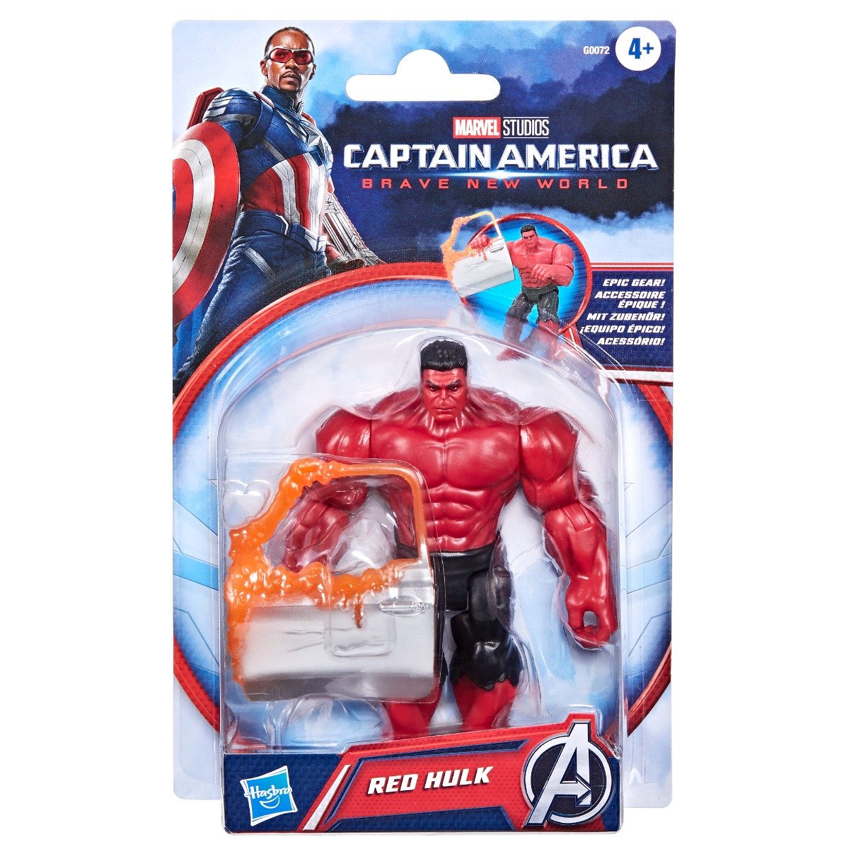 Figurina articulata, Avengers, Captain America Hulk Rosu, 10 cm, G0072