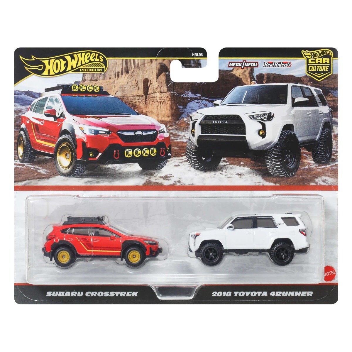 Set 2 masini metalice, Hot Wheels, Subaru Crosstrek & 2018 Toyota 4Runner, JBK98