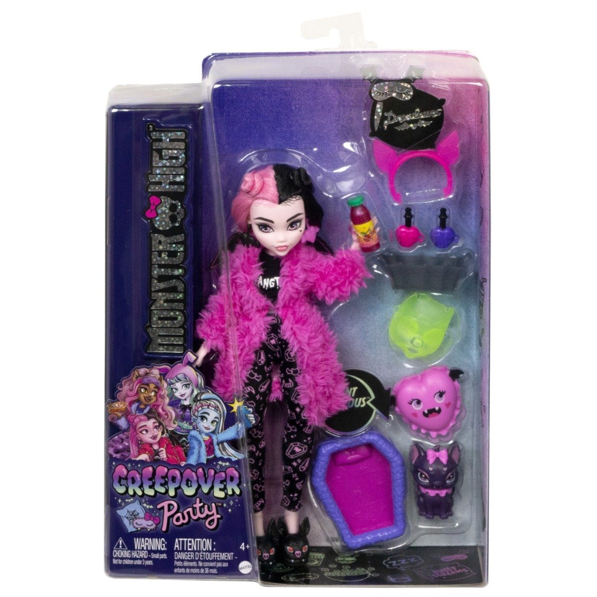 Papusa Draculaura, Monster High, Creepover Party, HKY66