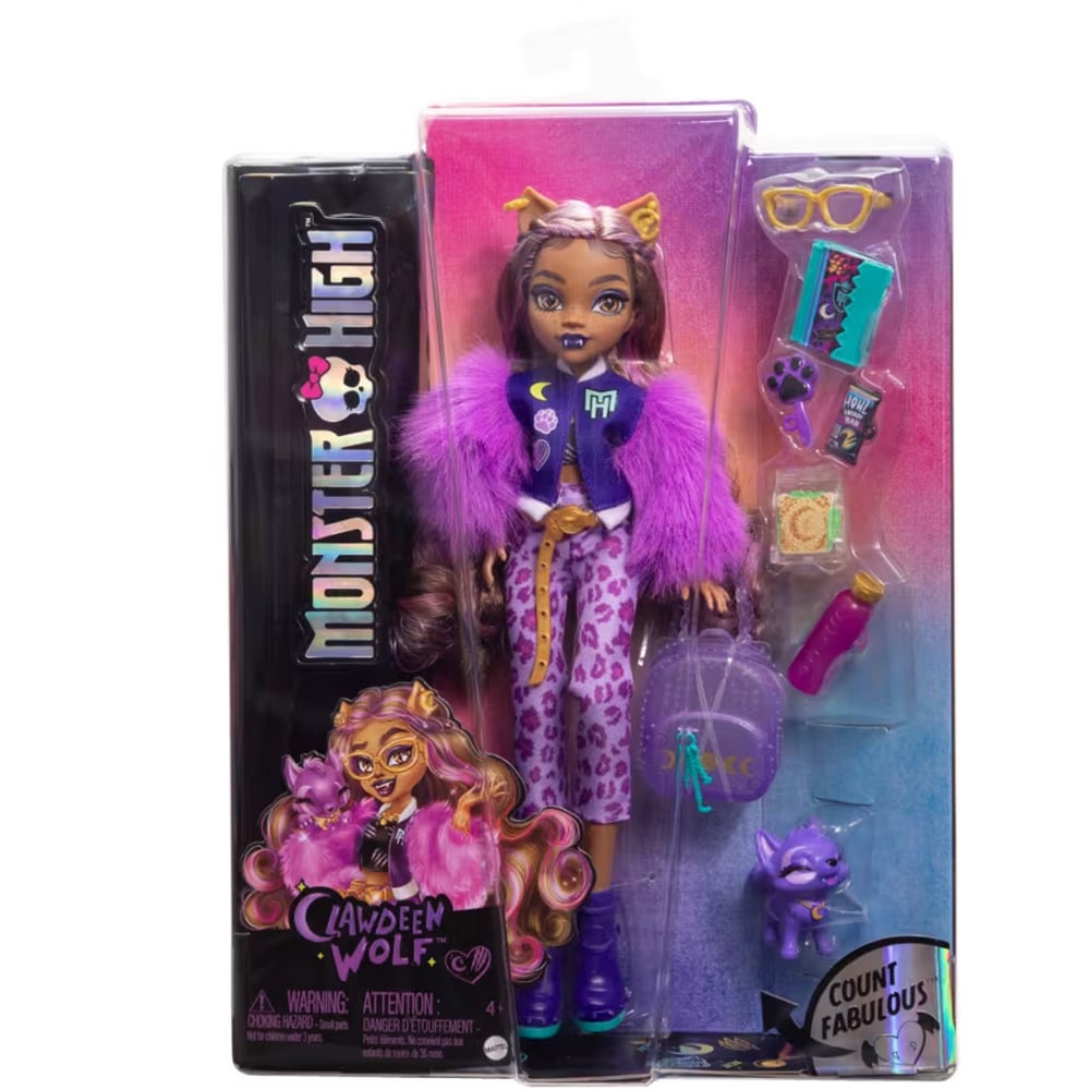 Papusa cu animal de companie, Monster High, Clawdeen Wolf, HRP65