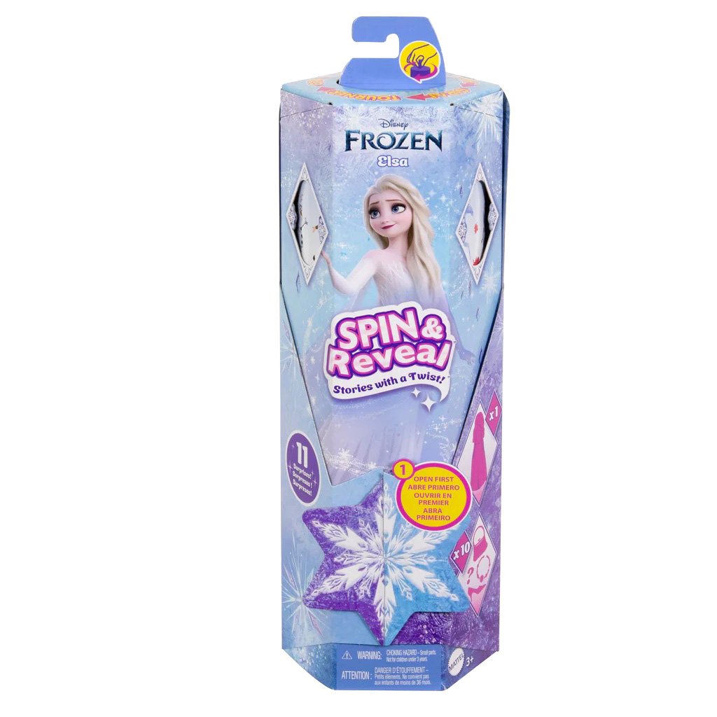 Papusa Disney Frozen, Spin and Reveal, Elsa, HTG25