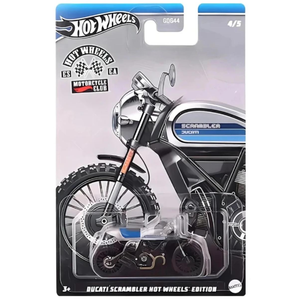 Motocicleta metalica, Hot Wheels, Ducati Scrambler Edition, 1:64, HRR93