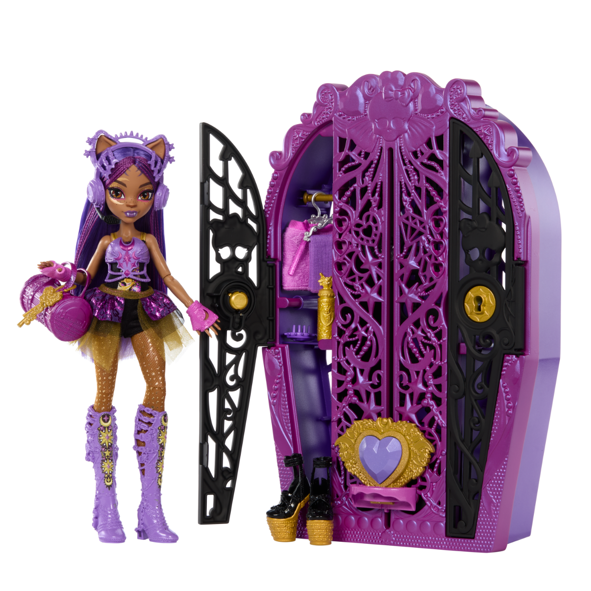 Papusa cu accesorii, Monster High, Skulltimate Secrets, Clawdeen Wolf, HXH85