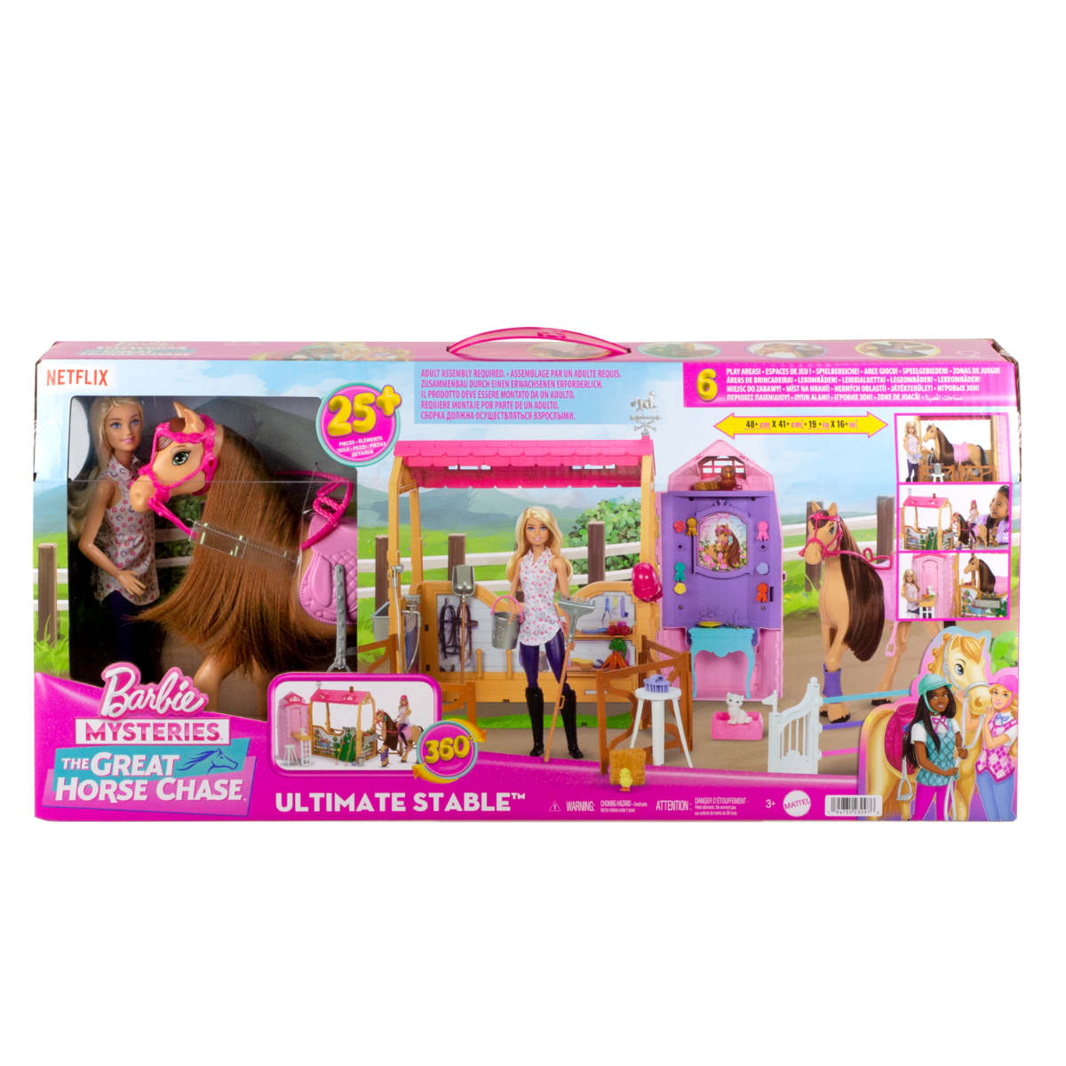 Set de joaca cu papusa, Barbie Mysteries, The Great Horse Chase, HXJ44