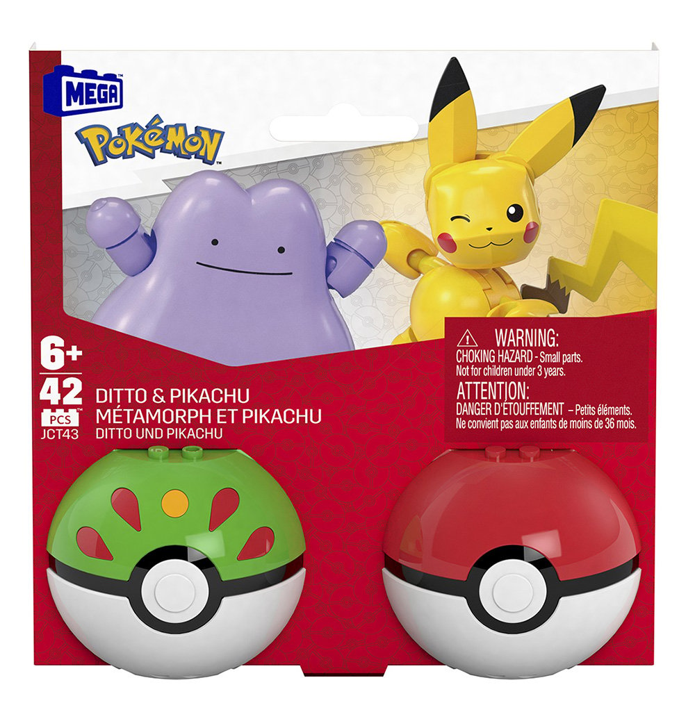 Set de constructie, Mega Pokemon, Pikachu si Ditto, JCT43