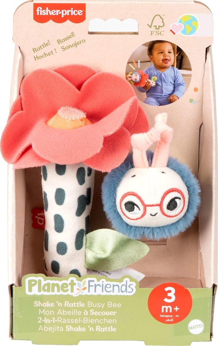 Jucarie zornaitoare Fisher Price, Albinuta cu floare, HYR56