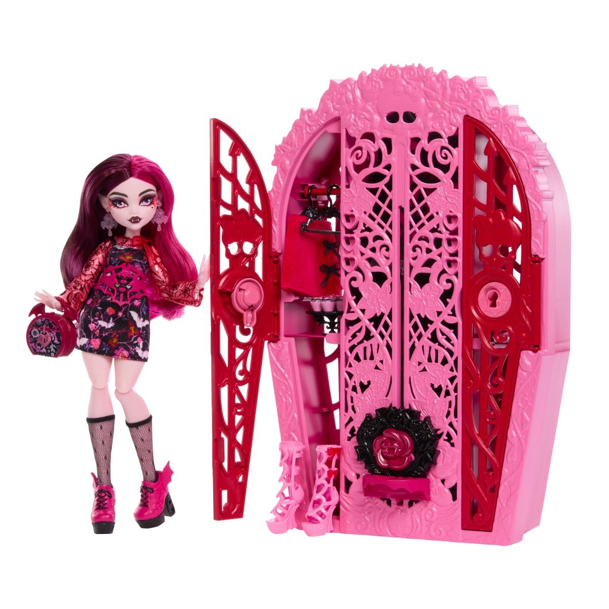 Papusa Draculara cu accesorii, Monster High, Secret Garden Misteries, HYT72