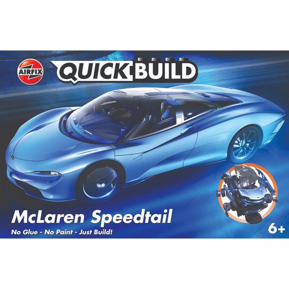 Set de constructie, Airfix Quickbuild, Mclaren Speedtail, 37 piese