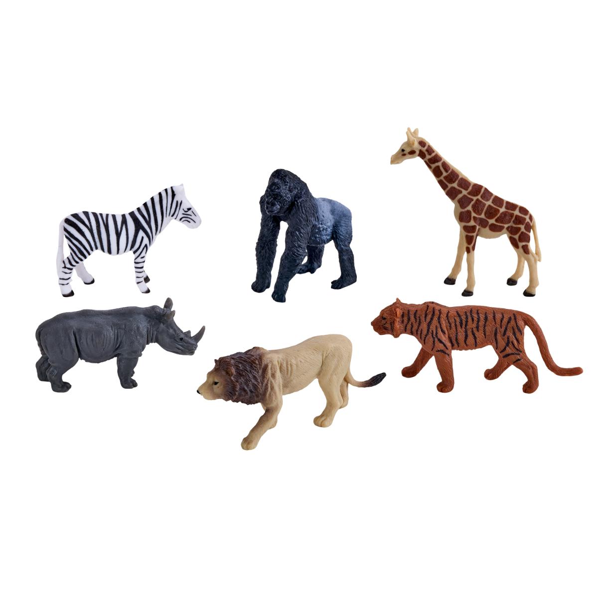 Set 6 mini figurine, Mojo, Animale Salbatice din Africa