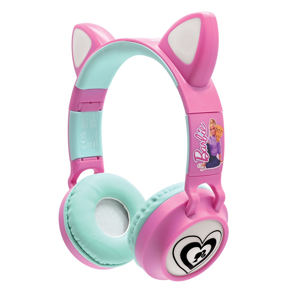 Casti pliabile 2 in 1 cu urechi, Lexibook, Barbie, Jack 3.5 mm, Bluetooth