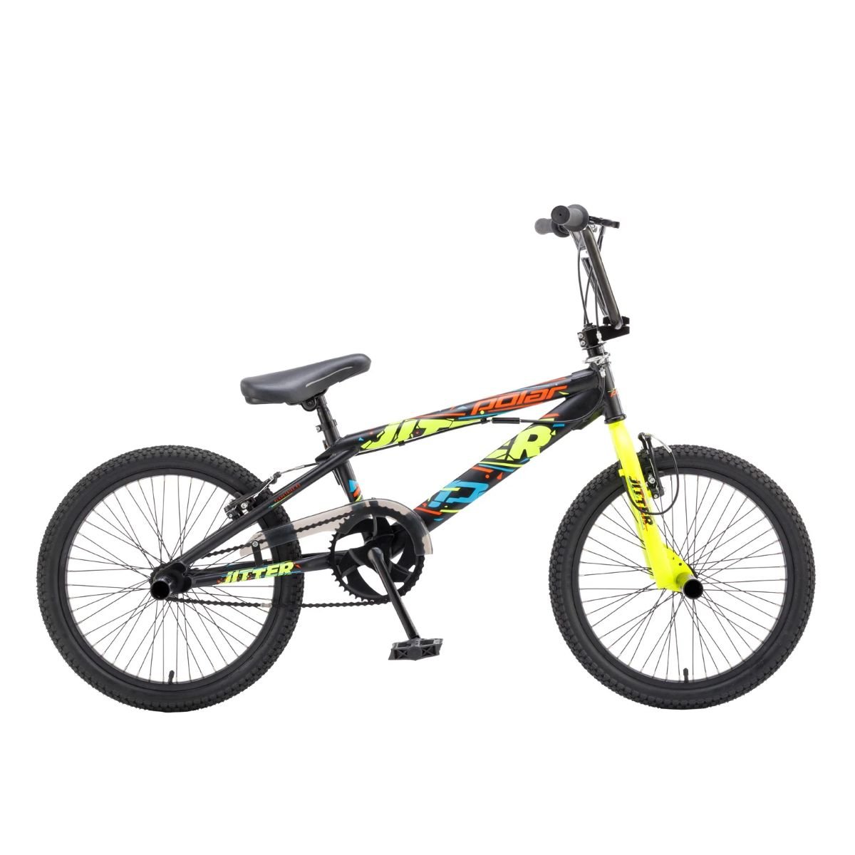 Bicicleta BMX Polar Jitter, 20 inch, Negru-Galben Biciclete copii imagine 2022