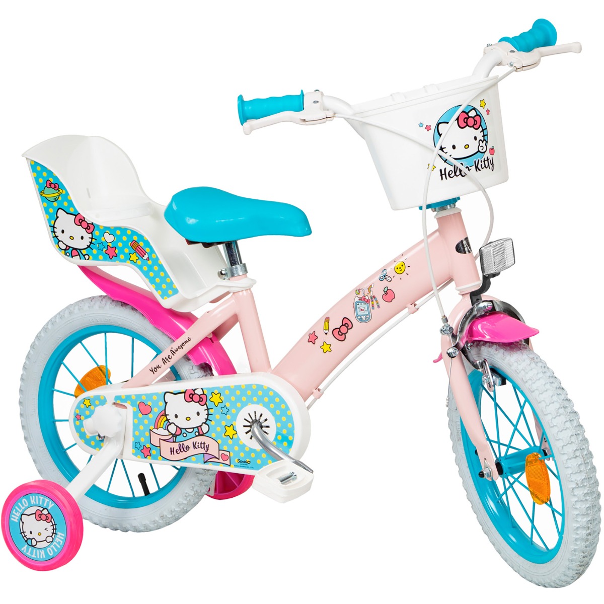 Bicicleta copii Hello Kitty, 14 inch Bicicleta imagine 2022 protejamcopilaria.ro