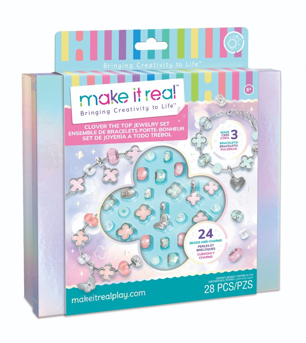 Set de creat bijuterii, Make It Real, Clover The Top, 28 piese