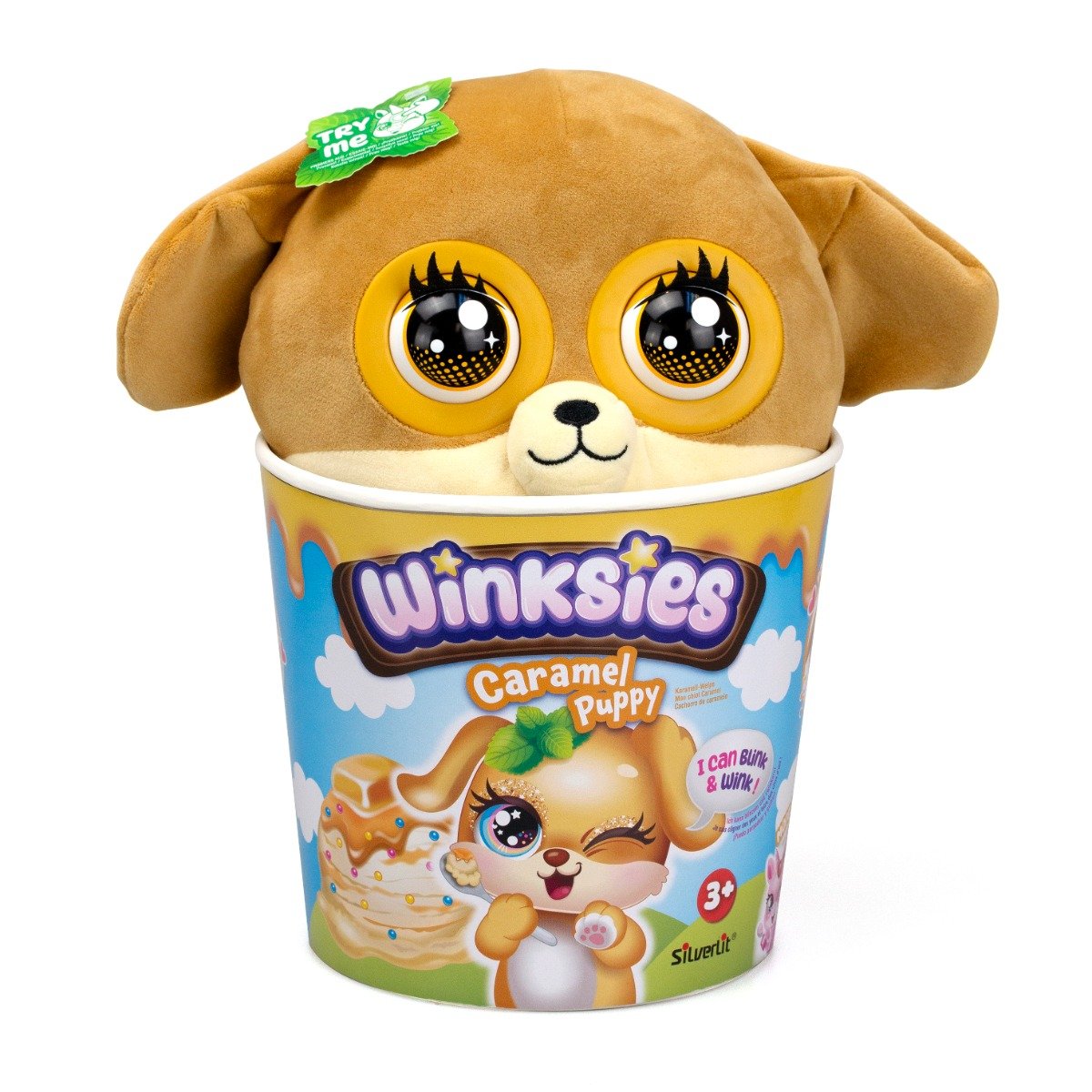 Jucarie de plus interactiva, Silverlit, Winkies, Caramel Puppy