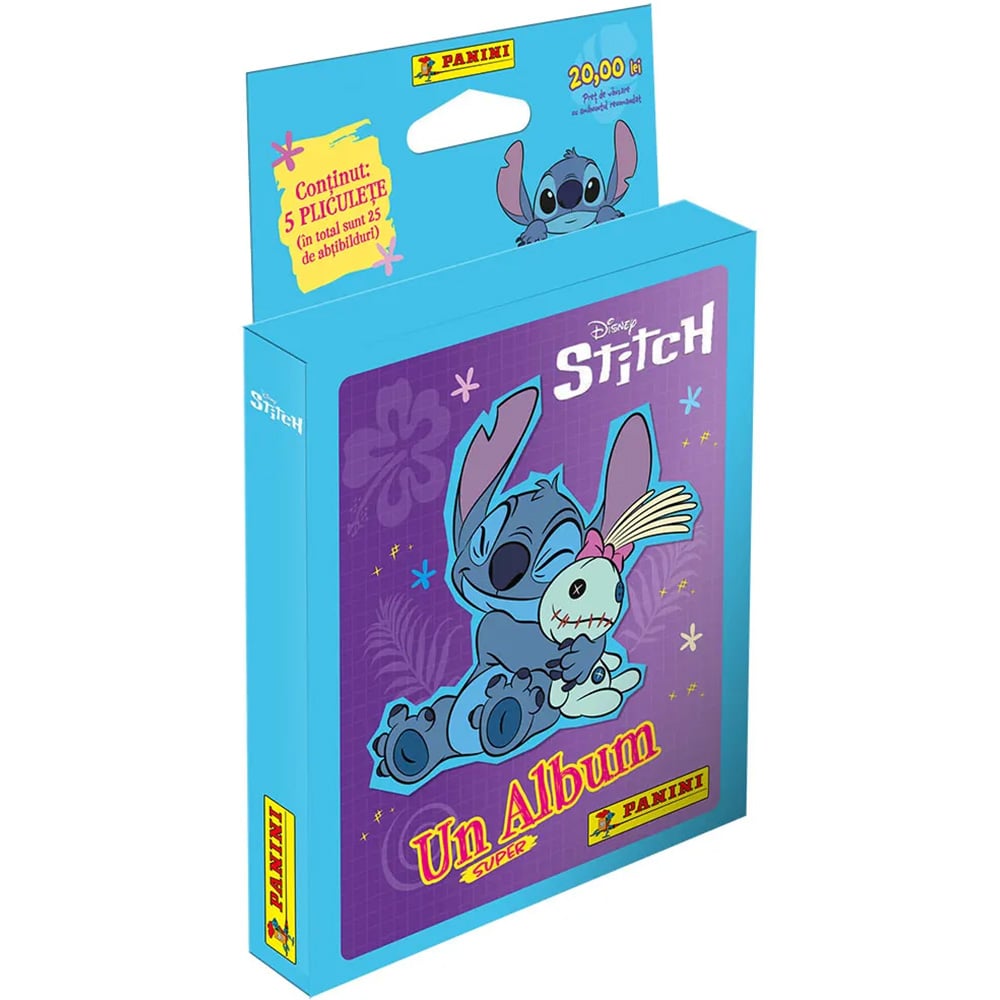 Set 5 pliculete cu stickere, Panini, Disney Stitch, 2025