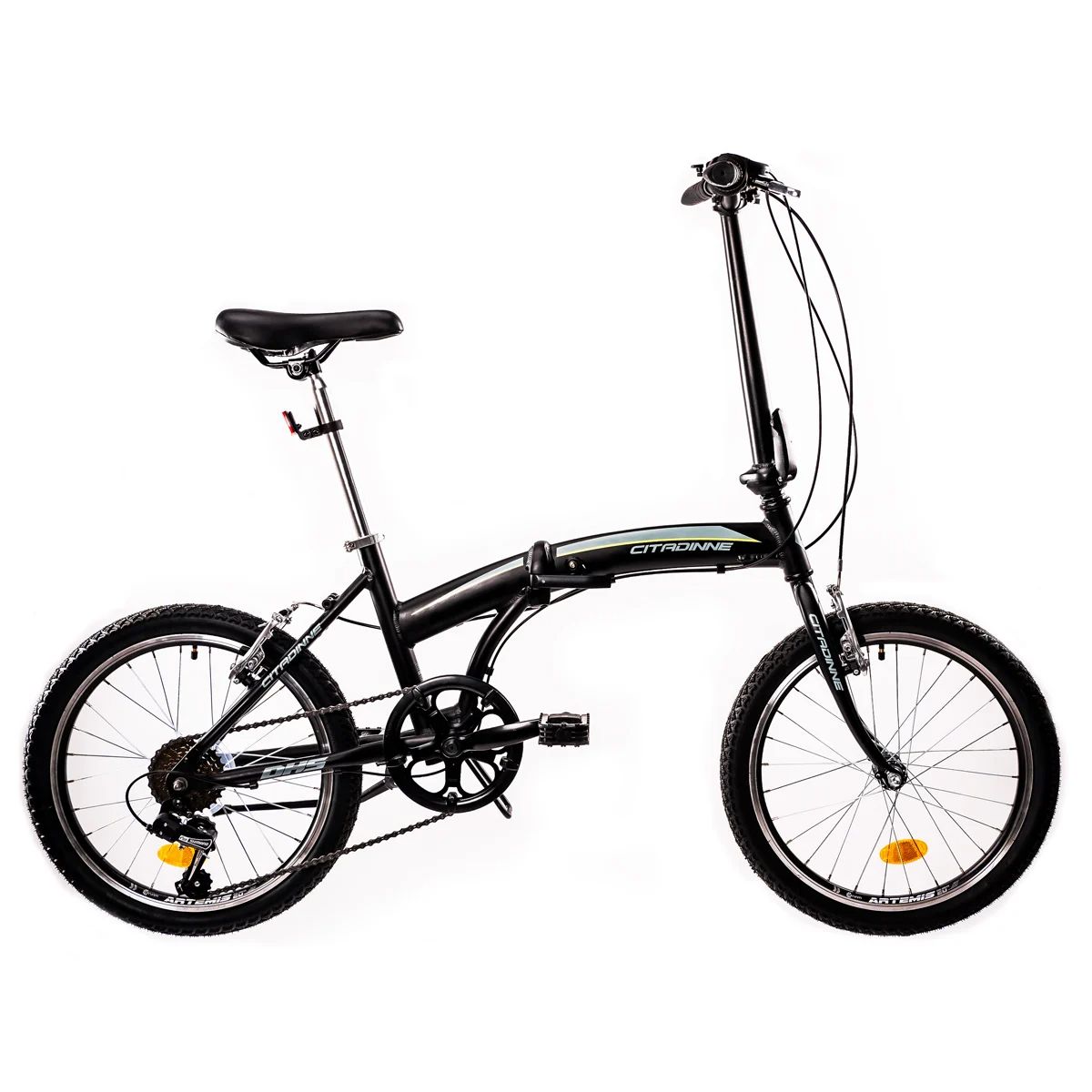 Bicicleta DHS, Pliabila, 20 inch, Negru Bicicleta imagine noua responsabilitatesociala.ro