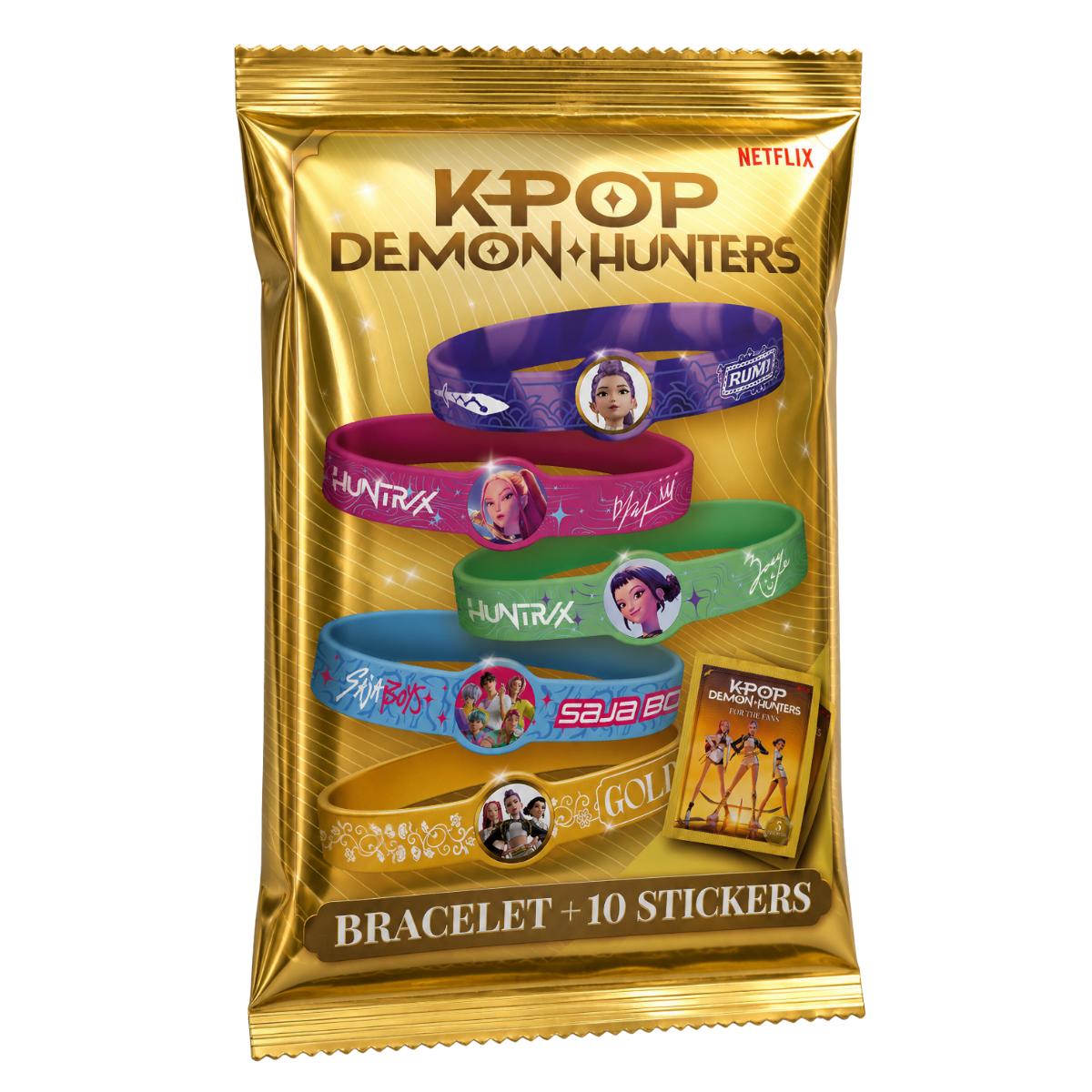 Set 10 stickere si bratara, K-Pop, Demon Hunters, S2