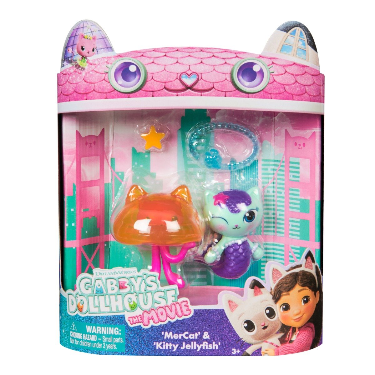 Set 2 figurine Gabbys Dollhouse, Mer Cat si Kitty Jellyfish, 20151836