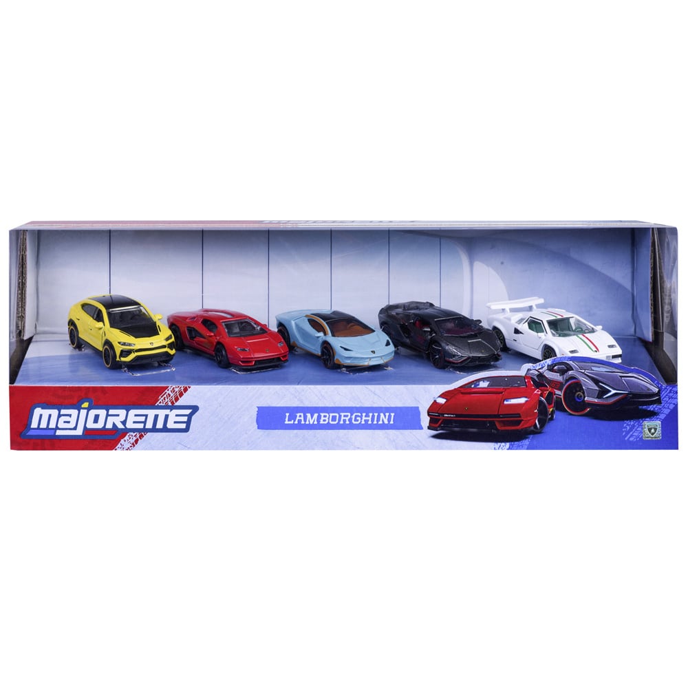 Set 5 masini metalice, Majorette, Lamborghini