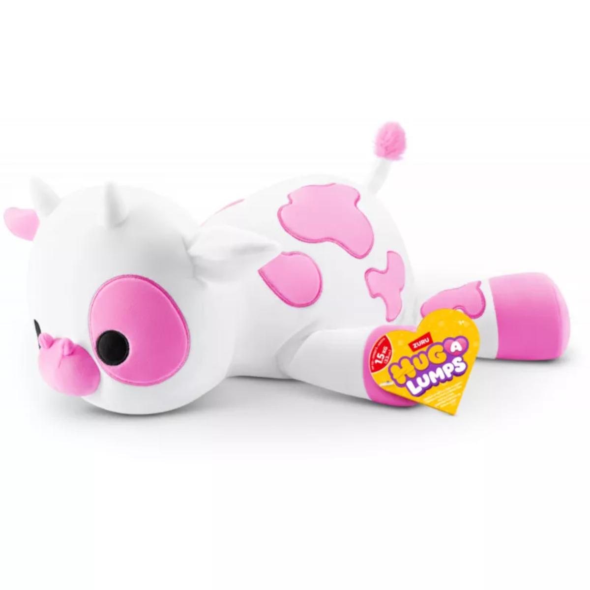 Jucarie de plus super moale, Hug A Lumps, S2, Vacuta Clover, 60 cm