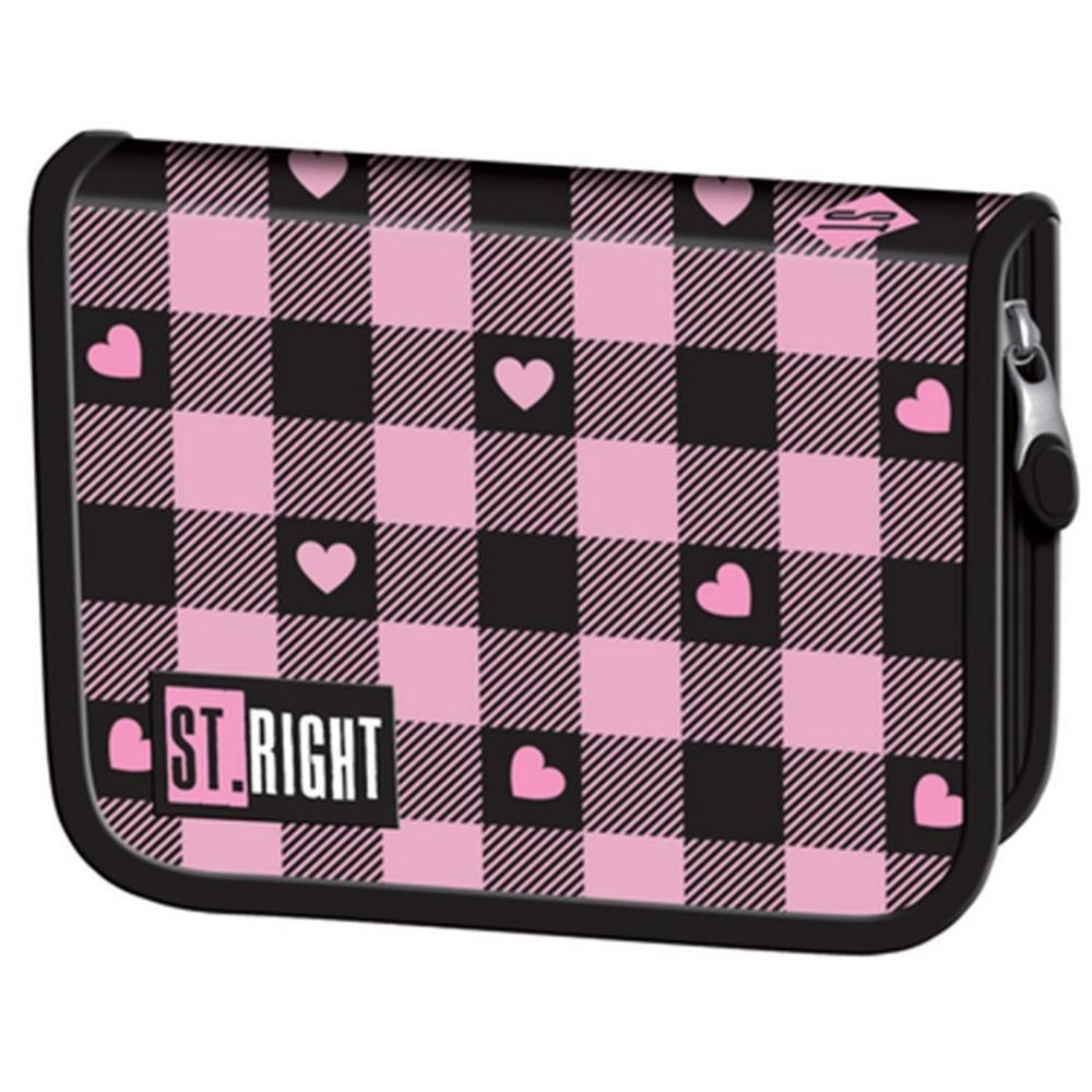Penar neechipat cu 1 compartiment si 2 extensii, St Majewski, St Right, Pink Checkered