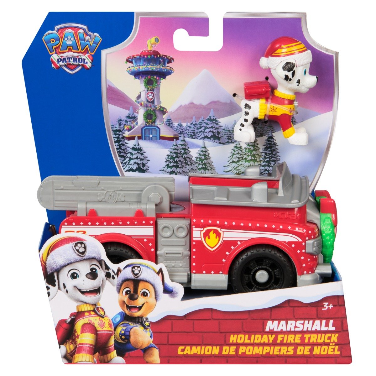 Masina cu figurina, Paw Patrol, Marshall Holiday Fire Truck, 20153732