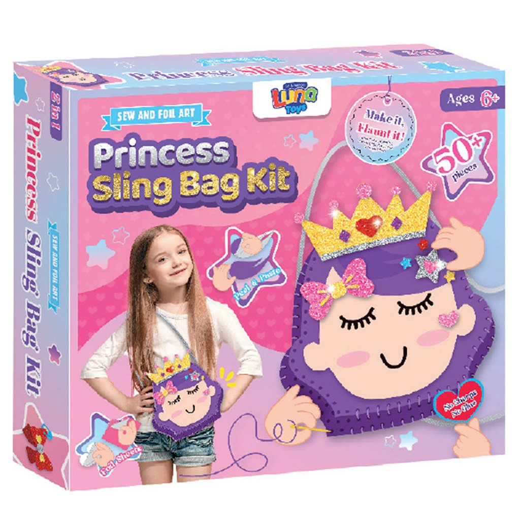 Set creativ pentru cusut gentuta, Luna Toys, Printesa