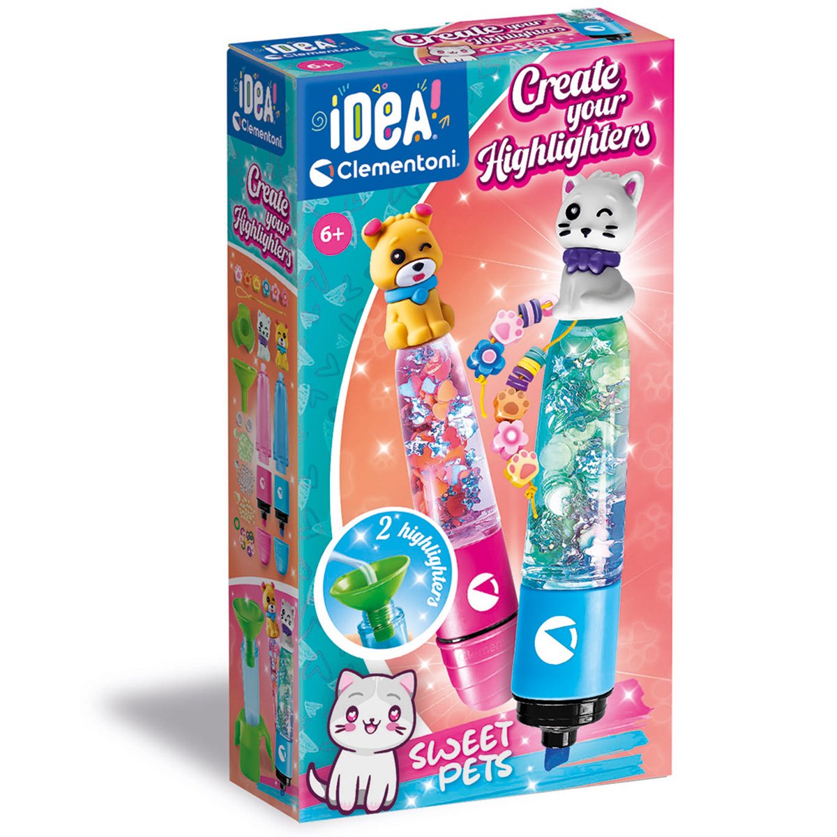 Set de creatie Clementoni Idea, Marker cu decoratiuni, Sweet Pets